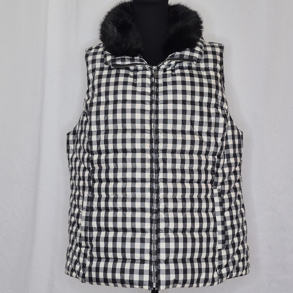 Talbots Gingham Down Puffer Vest - Size 2X - Picture 4 of 16